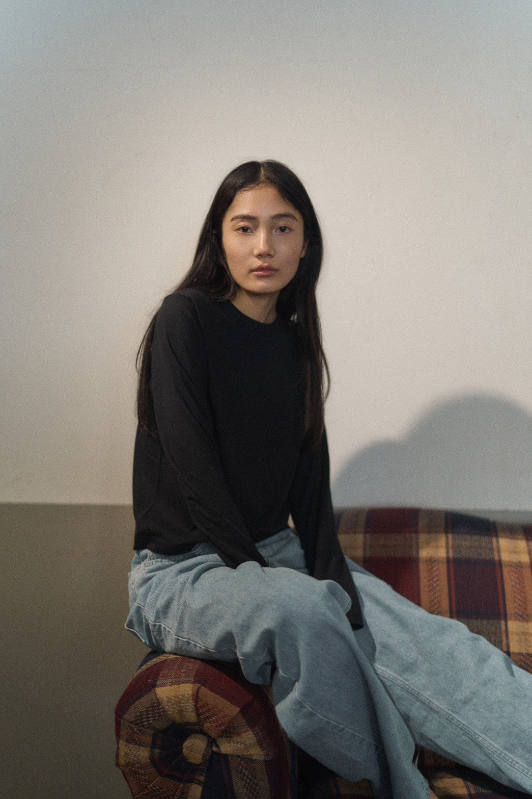 2P クルーネックショートスリーブ・ロングスリーブTシャツby THE DODO JEAN / BLACK