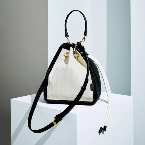 ETELA String bag - Off-white×Black×black