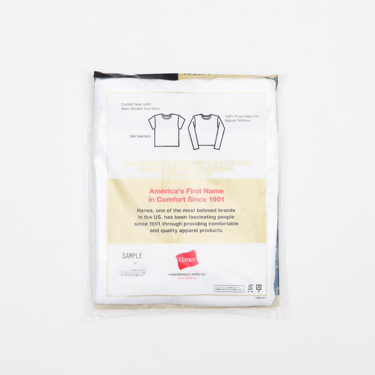 2P クルーネックショートスリーブ・ロングスリーブTシャツby THE DODO JEAN / WHITE