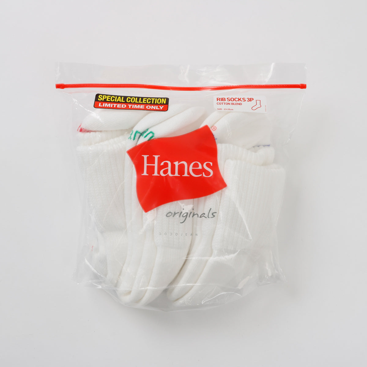 Hanes originalsロークルーソックス 3P by THE DODO JEAN / WHITE