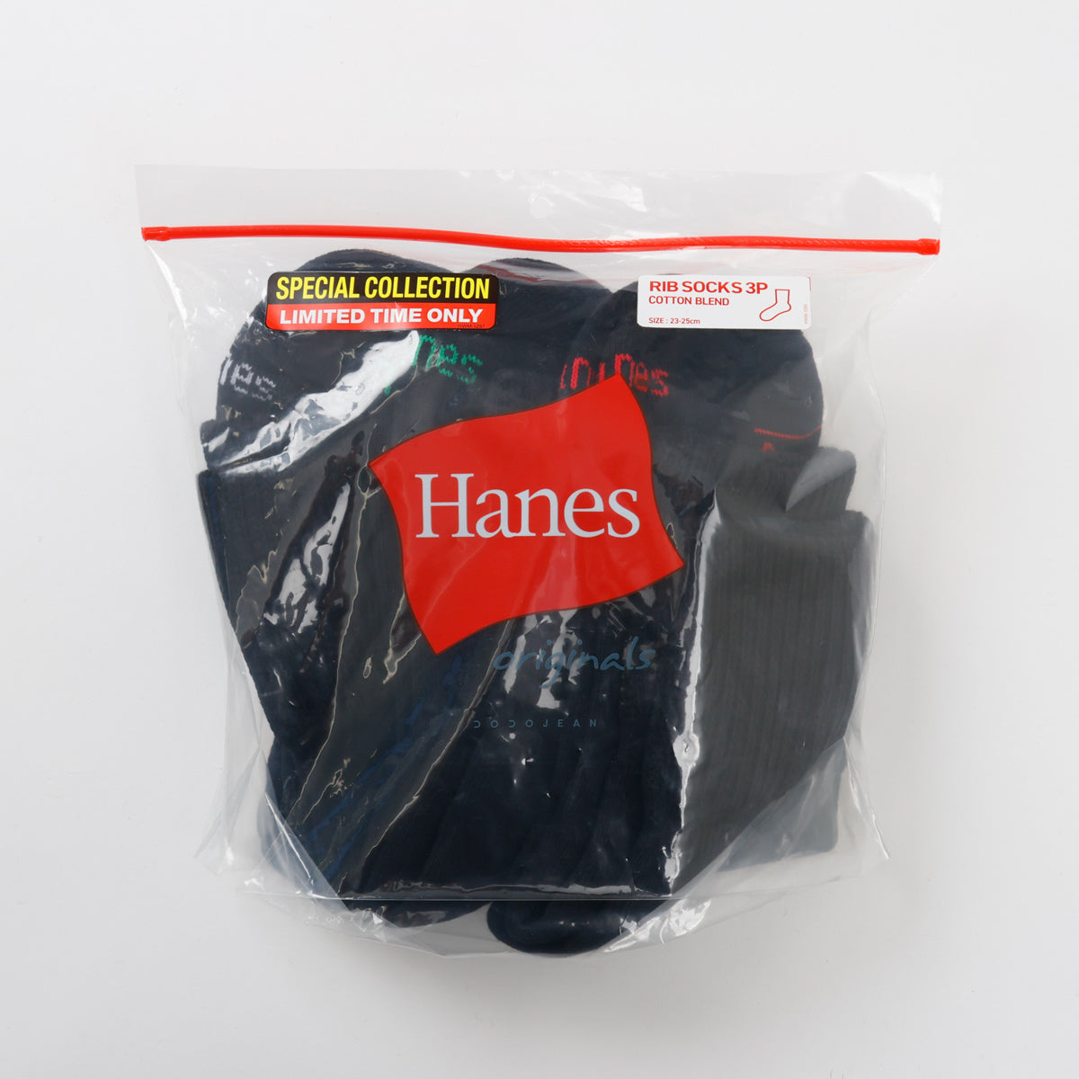 Hanes originalsロークルーソックス 3P by THE DODO JEAN / BLACK