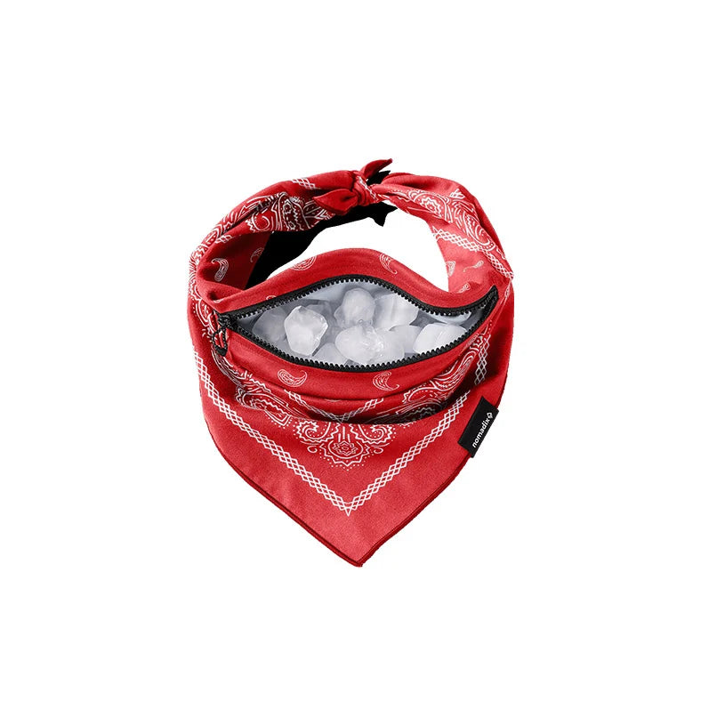 ICE BANDANA TOWEL	-Paisley/Red