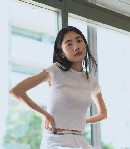 Hanes  originalsクロップTシャツ by  THE DODO  JEAN / WHITE