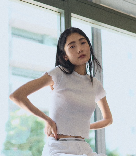 Hanes  originalsクロップTシャツ by  THE DODO  JEAN / WHITE