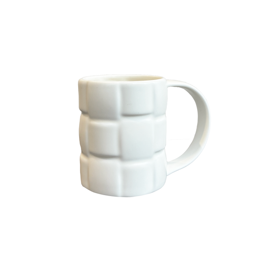 Exclusive KNIT Ceramic mug -WHITE-