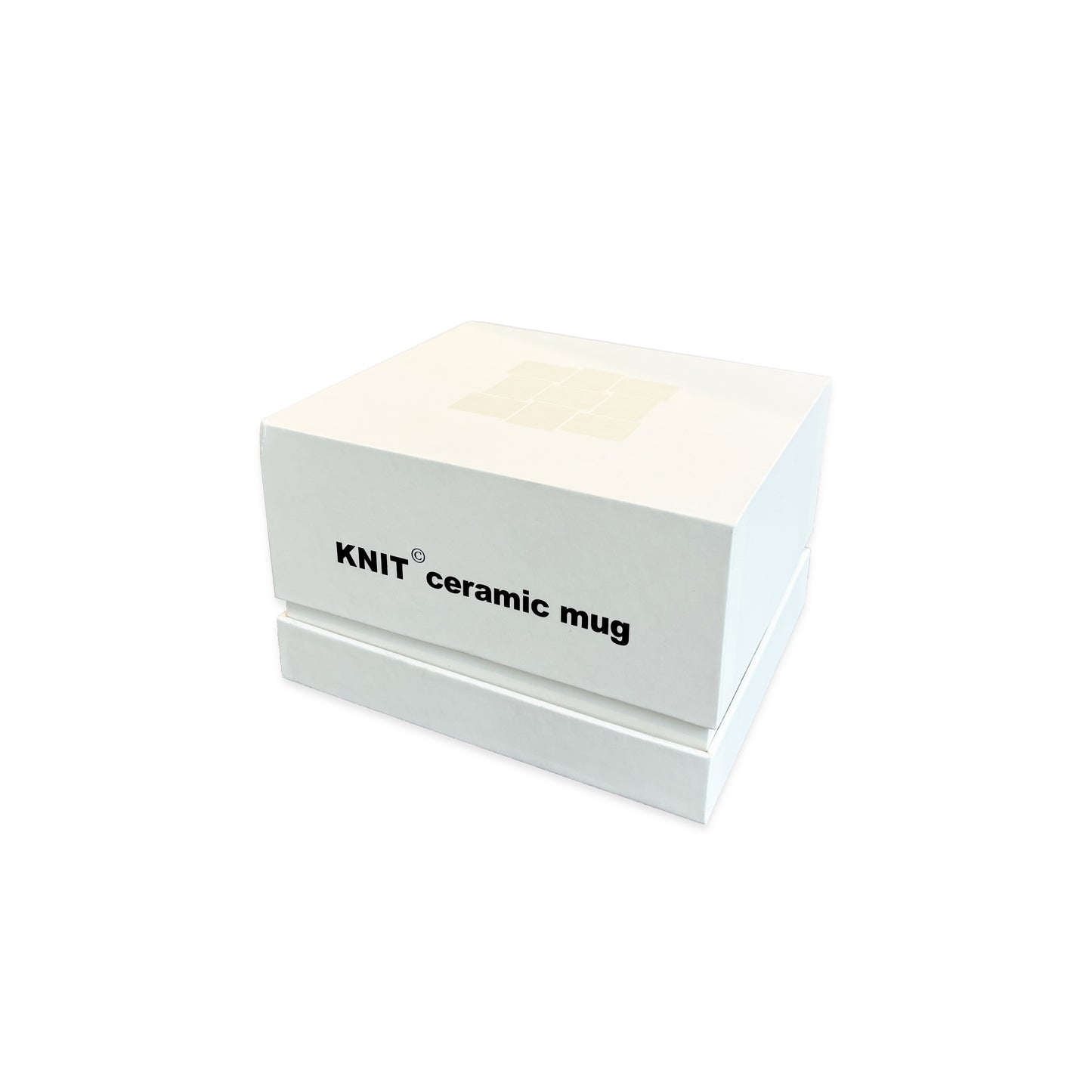 Exclusive KNIT Ceramic mug -WHITE-