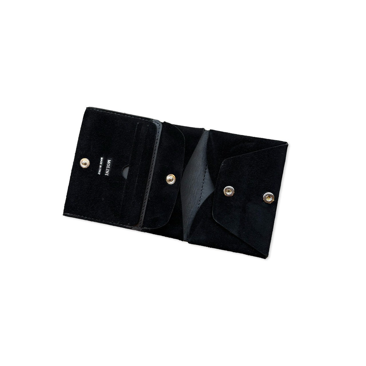 Exclusive Bifold Compact Wallet suede / BLACK