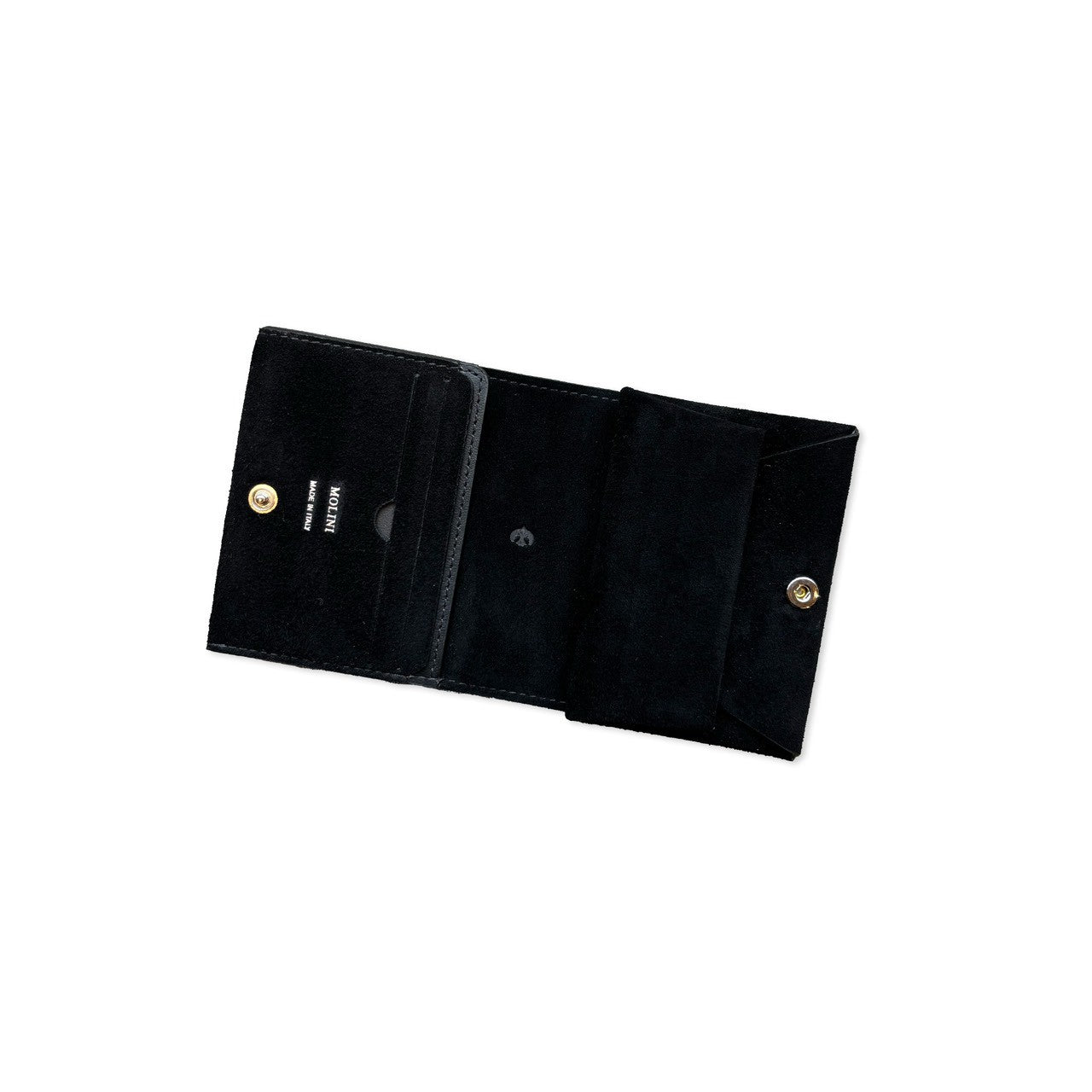 Exclusive Bifold Compact Wallet suede / BLACK