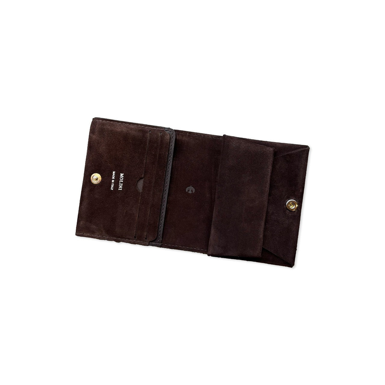 Exclusive Bifold Compact Wallet suede / BROWN