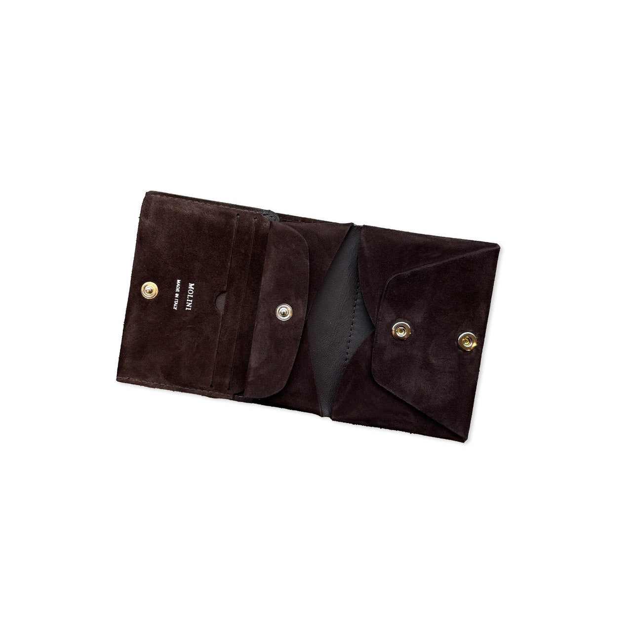 Exclusive Bifold Compact Wallet suede / BROWN