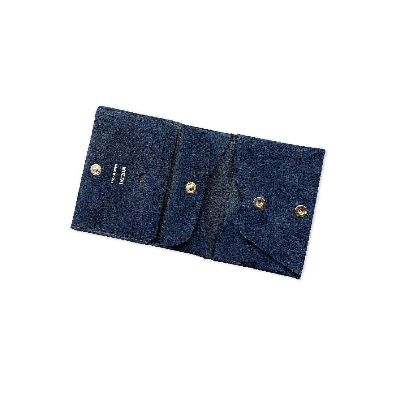 Exclusive Bifold Compact Wallet suede / NAVY