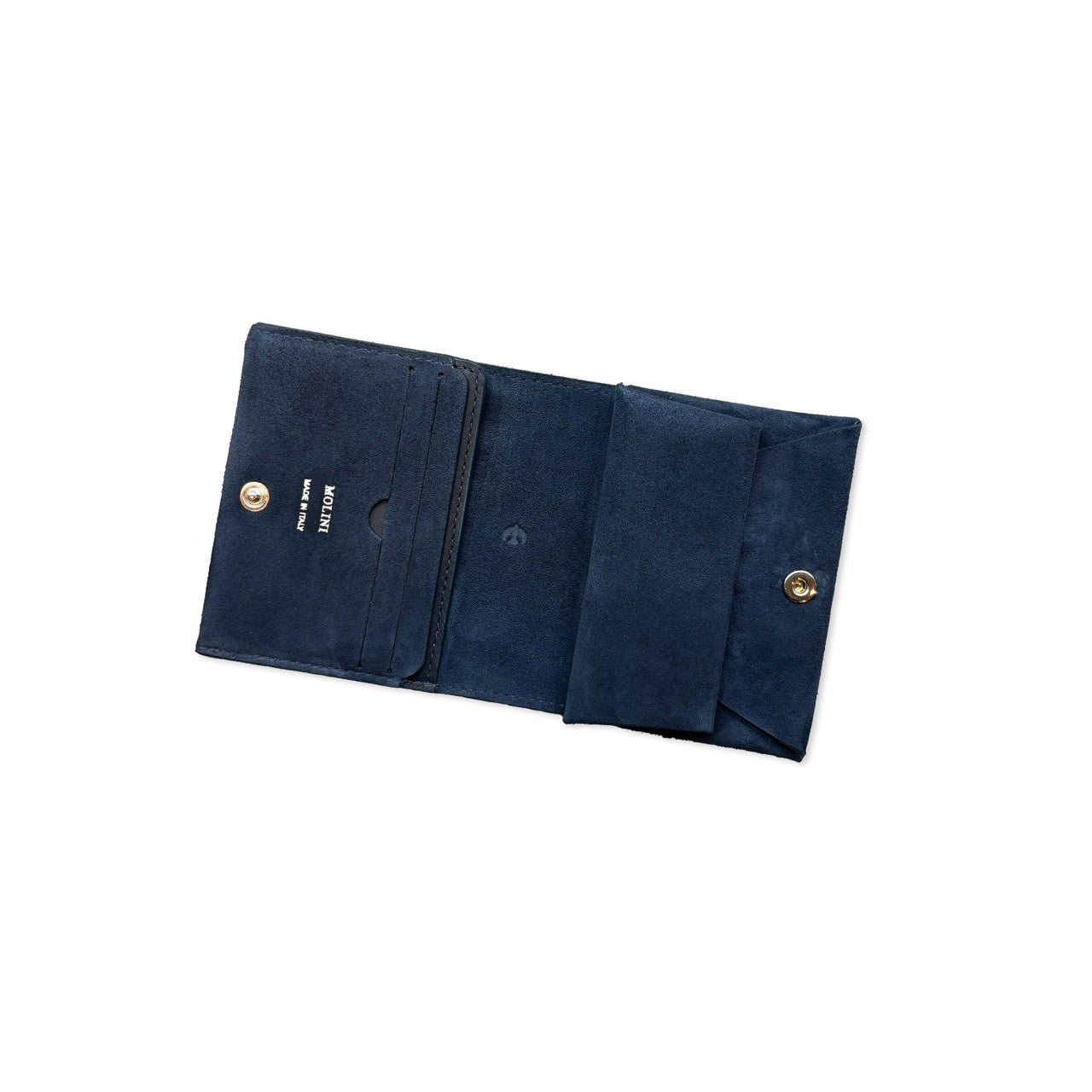 Exclusive Bifold Compact Wallet suede / NAVY