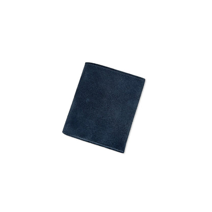 Exclusive Bifold Compact Wallet suede / NAVY