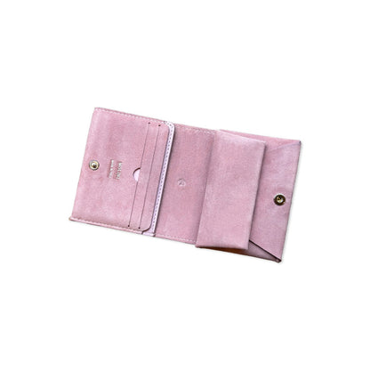 Exclusive Bifold Compact Wallet suede / PINK