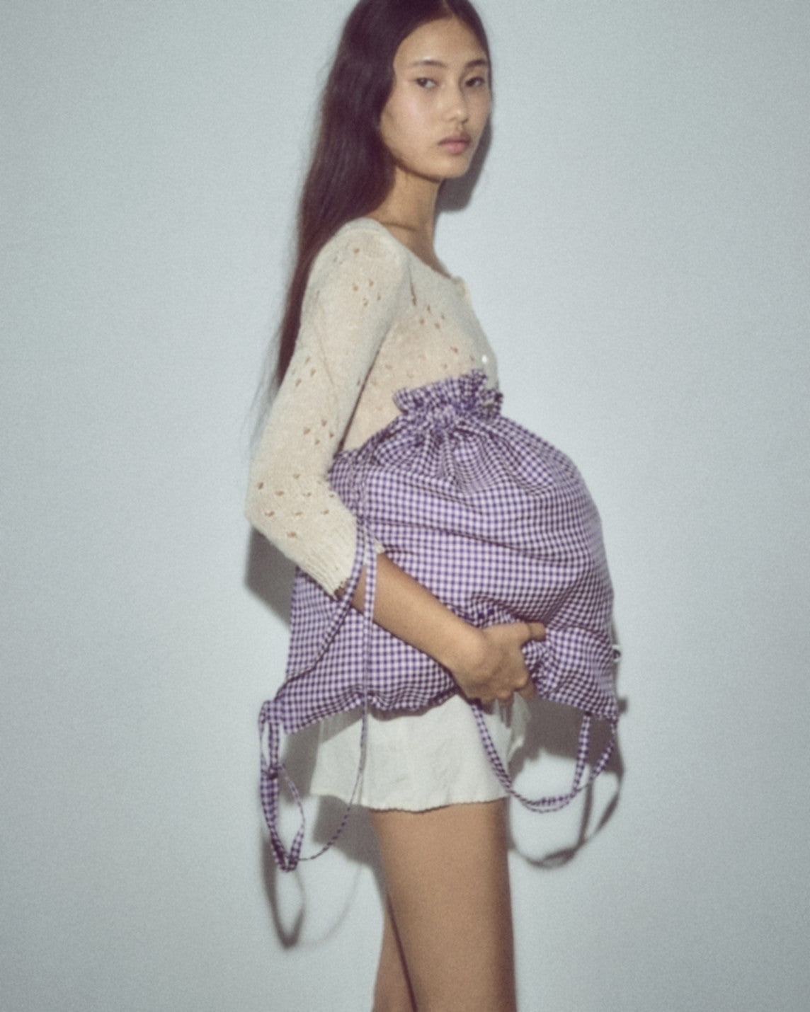 Knapsack / GINGHAM CHECK PURPLE