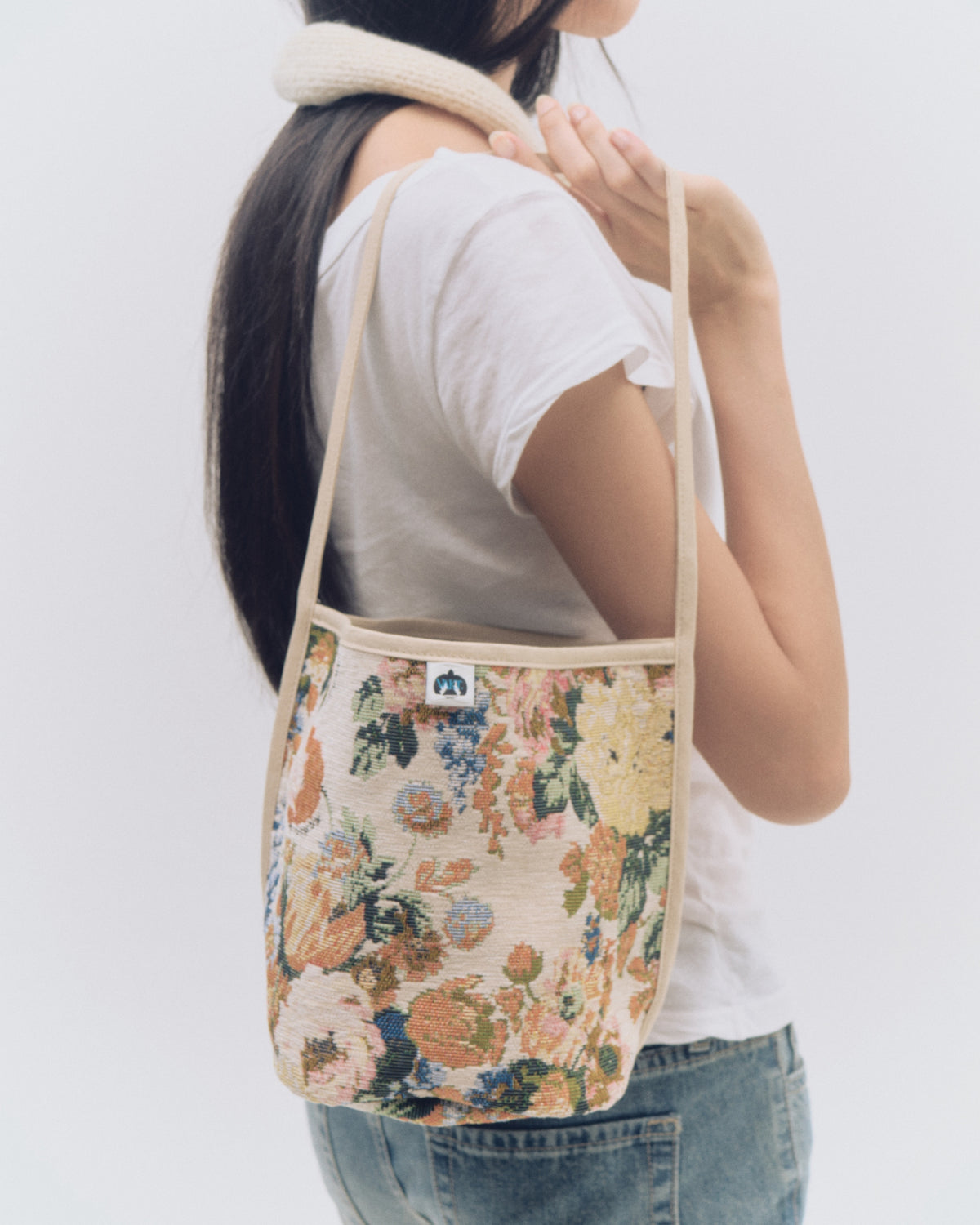 bag S / Jacquard cream