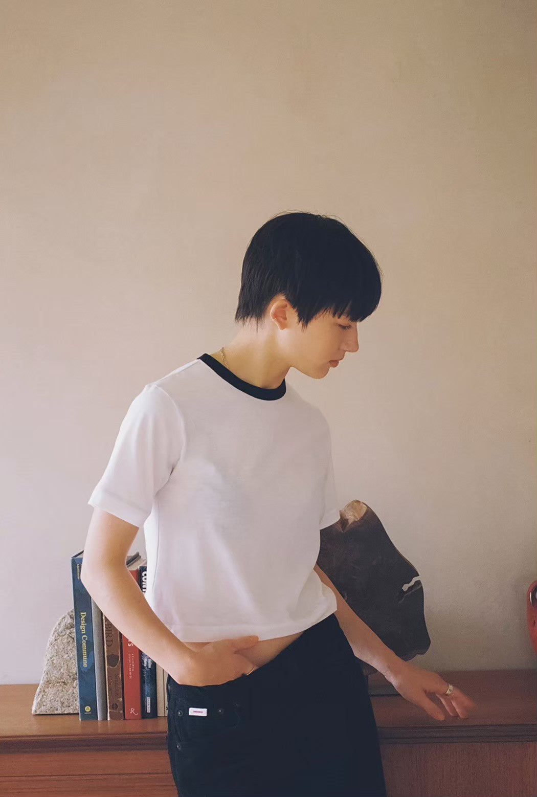 3PリバーシブルクルーネックTシャツ by THE DODO JEAN / ﾎﾜｲﾄ