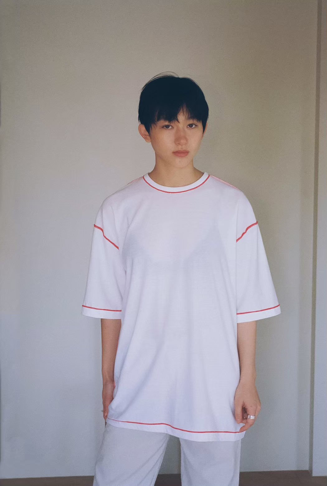 3PリバーシブルクルーネックTシャツ by THE DODO JEAN / ﾚｯﾄﾞ