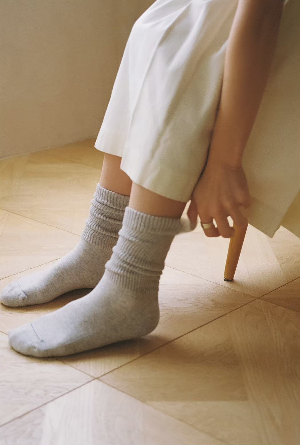 Hanes originals ﾌﾙﾚﾝｸﾞｽｿｯｸｽ3P by THE DODO JEAN / ｼﾙﾊﾞｰｸﾞﾚｰ