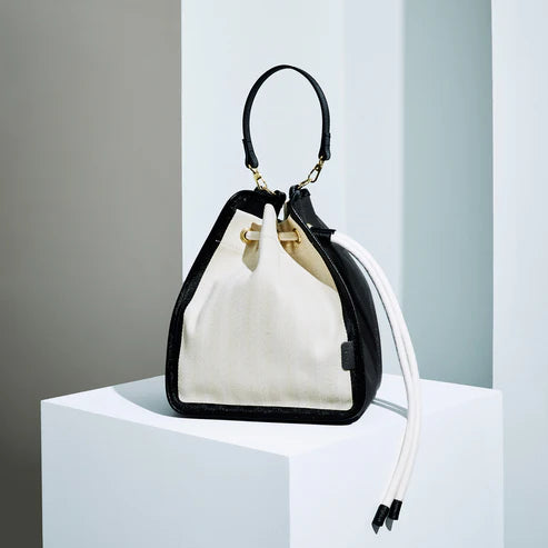 ETELA String bag - Off-white×Black×black