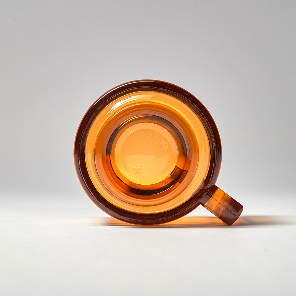 ARNO GLASS Cup & Saucer - Amber