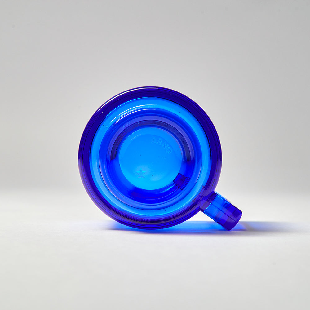 ARNO GLASS Cup & Saucer - Cobalt