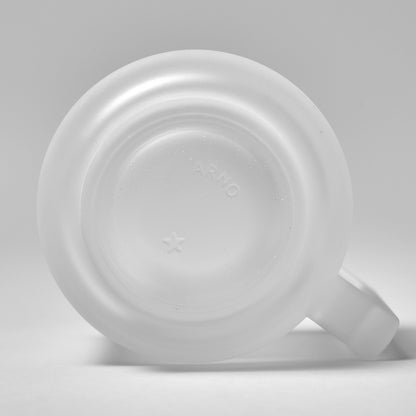 ARNO GLASS Cup and Saucer - Frosted