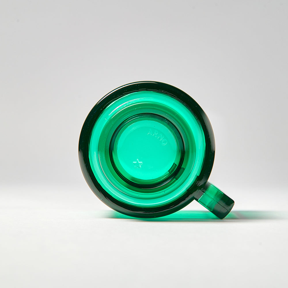 ARNO GLASS Cup & Saucer - Green