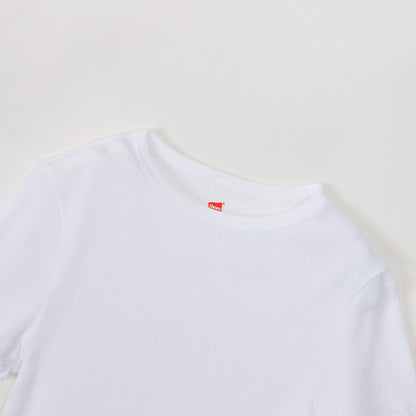 Hanes  originalsクロップTシャツ by  THE DODO  JEAN / WHITE