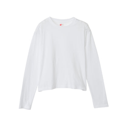 2P クルーネックショートスリーブ・ロングスリーブTシャツby THE DODO JEAN / WHITE