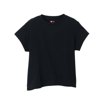 2P クルーネックショートスリーブ・ロングスリーブTシャツby THE DODO JEAN / BLACK