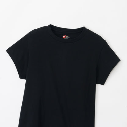 2P クルーネックショートスリーブ・ロングスリーブTシャツby THE DODO JEAN / BLACK