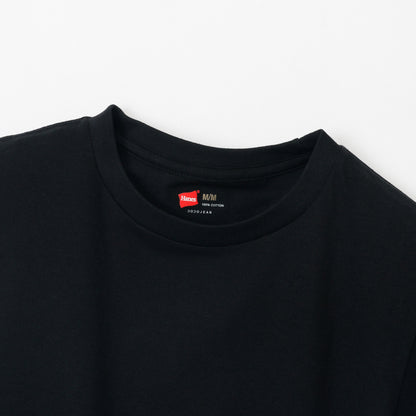 2P クルーネックショートスリーブ・ロングスリーブTシャツby THE DODO JEAN / BLACK