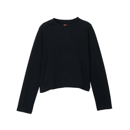 2P クルーネックショートスリーブ・ロングスリーブTシャツby THE DODO JEAN / BLACK