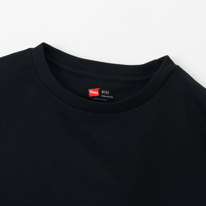 2P クルーネックショートスリーブ・ロングスリーブTシャツby THE DODO JEAN / BLACK