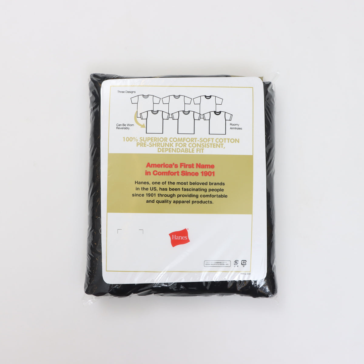 3PリバーシブルクルーネックTシャツ by THE DODO JEAN / ﾌﾞﾗｯｸ