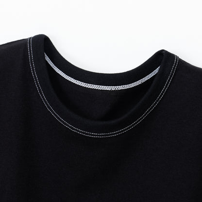 3PリバーシブルクルーネックTシャツ by THE DODO JEAN / ﾌﾞﾗｯｸ