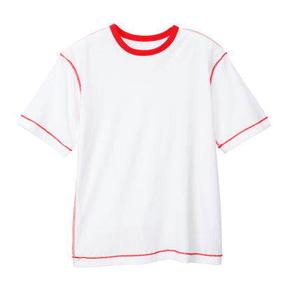 3PリバーシブルクルーネックTシャツ by THE DODO JEAN / ﾚｯﾄﾞ