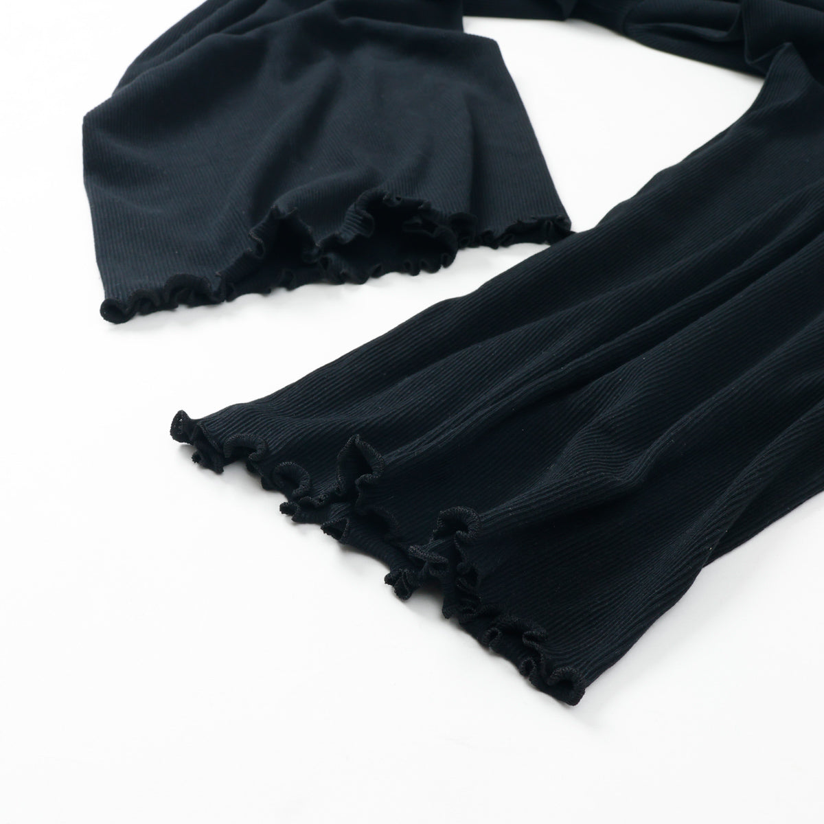Hanes  originalsロングワイドパンツ by THE DODO JEAN / BLACK