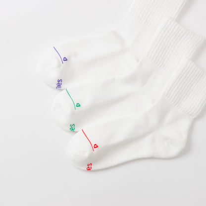 Hanes originalsロークルーソックス 3P by THE DODO JEAN / WHITE