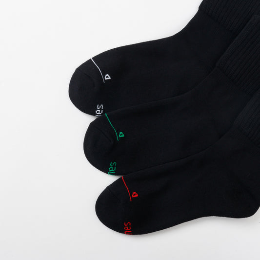 Hanes originalsロークルーソックス 3P by THE DODO JEAN / BLACK