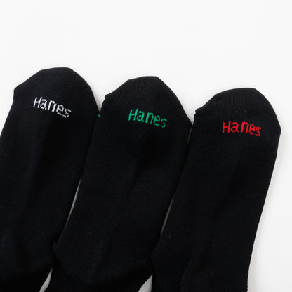 Hanes originalsロークルーソックス 3P by THE DODO JEAN / BLACK