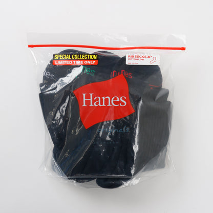 Hanes originalsロークルーソックス 3P by THE DODO JEAN / BLACK