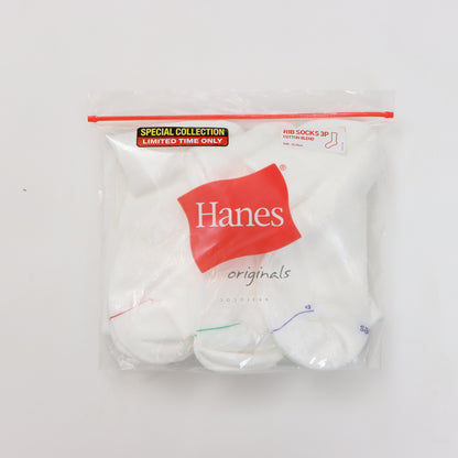 Hanes originals ﾌﾙﾚﾝｸﾞｽｿｯｸｽ3P by THE DODO JEAN / ﾎﾜｲﾄ　
